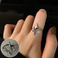 Minimalistisk silverring för kvinnor Mode Kreativ Oregelbunden Geometrisk Estetisk Öppen Ring Födelsedagsfest Smycke Present