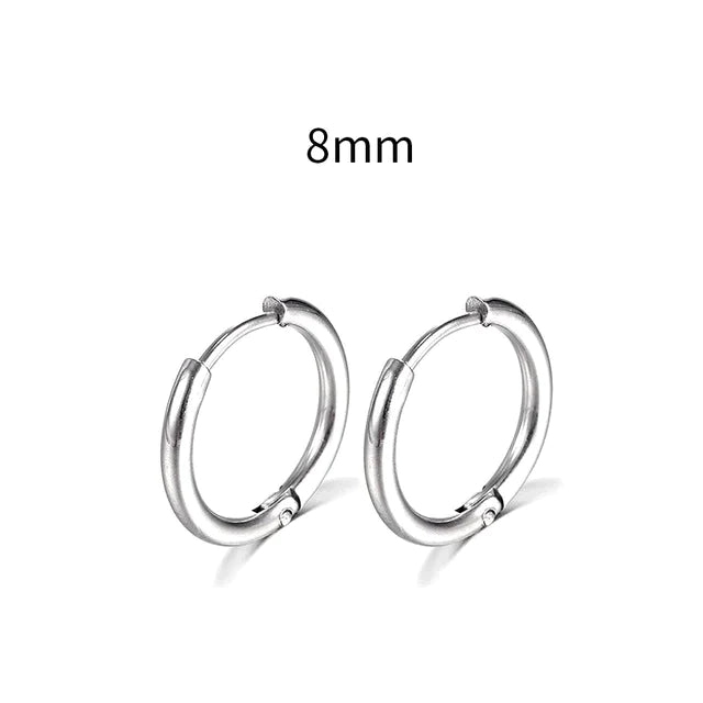 2022 Nya enkla små örhängen i rostfritt stål och guld för kvinnor män Broskörhängen för öronhåltagning Smycken Pendientes Hombre Mujer